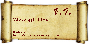 Várkonyi Ilma névjegykártya